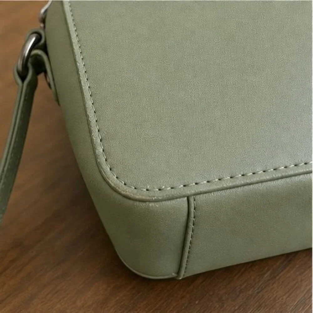 Olive Nylon Crossbody Bag